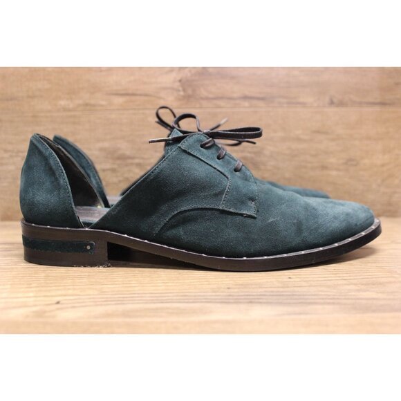 Freda Salvador women's suede leather pointed D'Orsay studded Oxford shoes - Picture 5 of 15